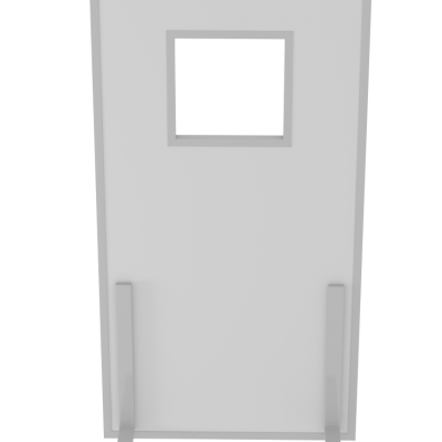 Big movable X-ray protection shield with window "Renex"
